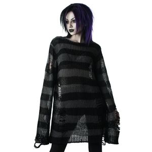 Killstar Ash Distressed Sweater XXL